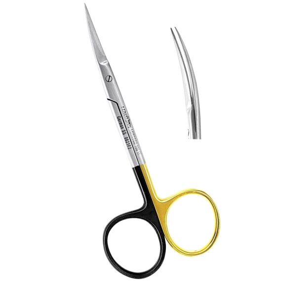 Iris Scissors TC 11.5cm, CVD Super Cut Micro Serrated - Image 1