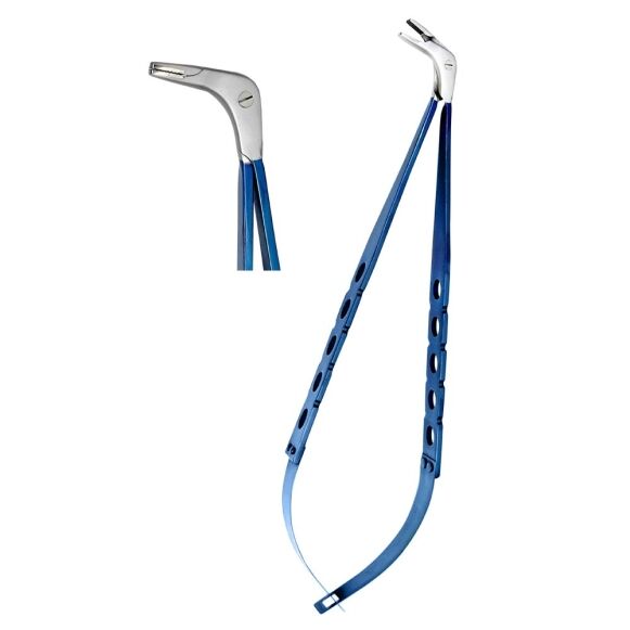 Matrix Band Holding Forceps - Sectional Matrix Inserting Forceps TC- Blue-SS - Image 1