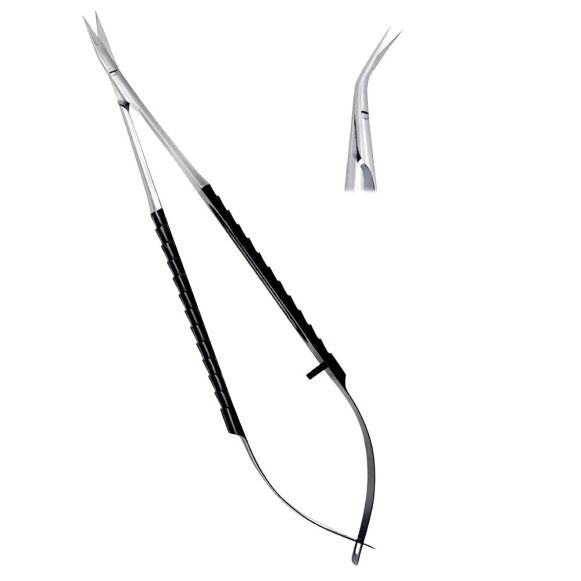 Surgical Micro Tissue Scissors 45° CVD TC - 17cm - Image 1