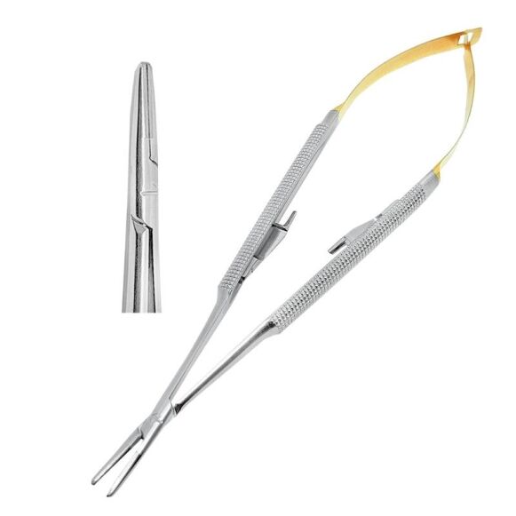 Castroviejo-Needle-Holder-16CM-Straight-TC-Point-Surgical-Dental-Instruments-copy-1.jpg Castroviejo Needle Holders 16cm TC STR - Image 1