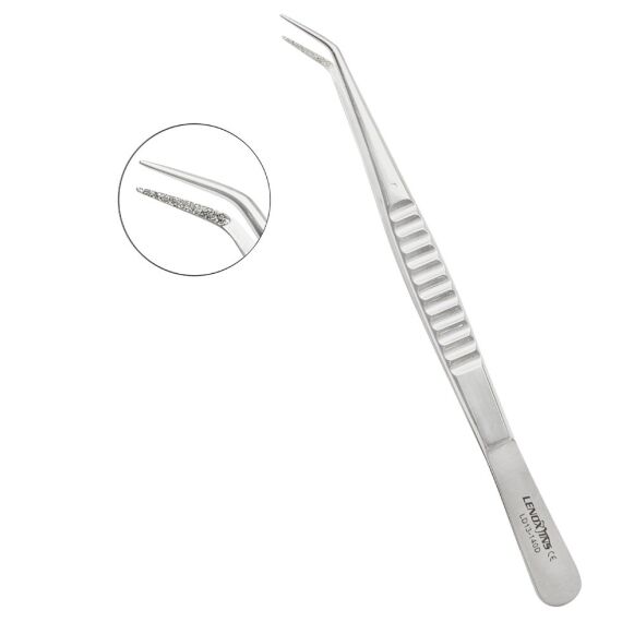 LD13-140D-Cotton-Plier-16cm-Fine-Point-1-1.jpg Cotton Pliers Diamond Dust Coated Fine Point - Image 1