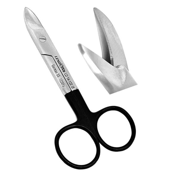 LD14-122-2x-Crown-Bridges-Scissors-4.5-CVD-Dental-Instruments-Micro-Serrated-1.jpg Beebee Crown & Bridges Scissors 11.5cm CVD Super Cut - Image 1