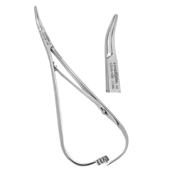 LD15-130-Smaha-Elastomeric-Ligature-Placing-Forceps-CVD-14cm-Dental-Orthodontic-Inst-copy-1.jpg Smaha Elastomeric Ligature Placing Forceps 14cm Curved - Image 1