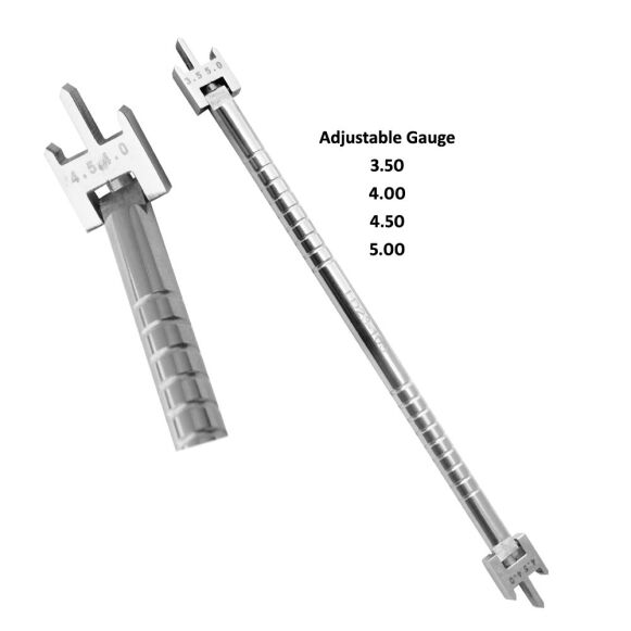 Adjustable Height Gauge 0.18 Adjustable Height Gauge 0.18 Stainless Steel Orthodontic Instrument