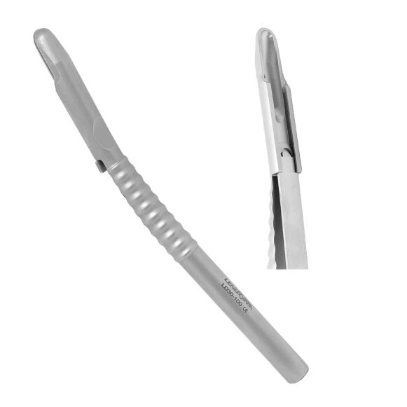 LD30-100-Bone-Scraper-Harvester-Curved-German-Stainless-Dental-Implant-Instruments-copy.jpg Bone Scraper Curved - Image 1