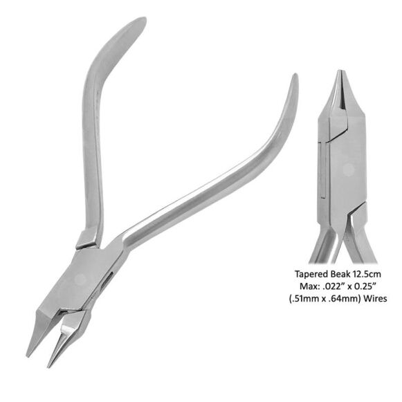 LD33-130-Ortho-Slim-Bird-Beak-Pliers-copy-1.jpg Slim Bird Beak Pliers Tapered 12CM - Image 1