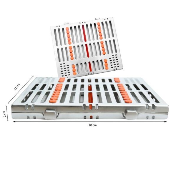 LD39-4025-DENTAL-SCALER-CASETTES-SET-OF-13PCS-copy-1.jpg Cassette for 10 Scalers - 20x18x2CM - Image 1