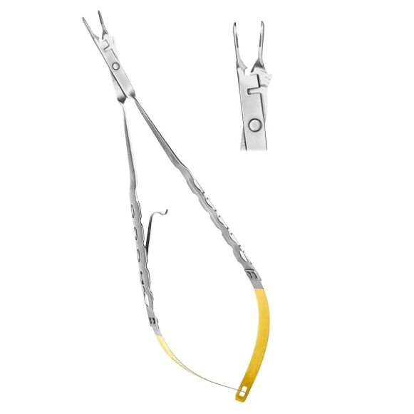 LD5003-Micro-Needle-Holder-Cutting-Edge-Thumb-Lock-STR-18cm-1.jpg Micro Needle Holder Cutting Edge, Thumb-Lock, STR 18cm - Image 1