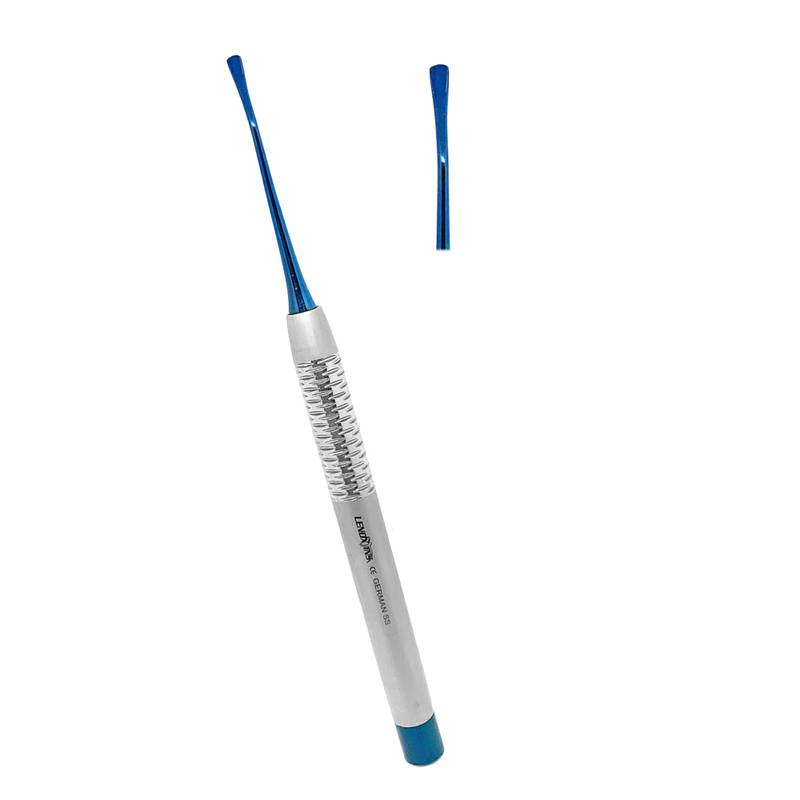 LD6-167-PDL-Periotomes-Elevators-Mesial-Micro-Edge-3.7MM-Titanium-coated-German-SS.jpg PDL Perio Elevators Mesial, 3.7mm Micro Edge - Image 1