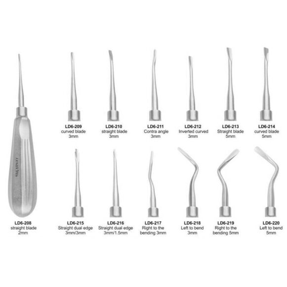LD6-208-220-Dental-Luxating-Elevators-Set-Of-13pcs.jpg Dental Luxating Elevators Set of 13pcs - Image 1