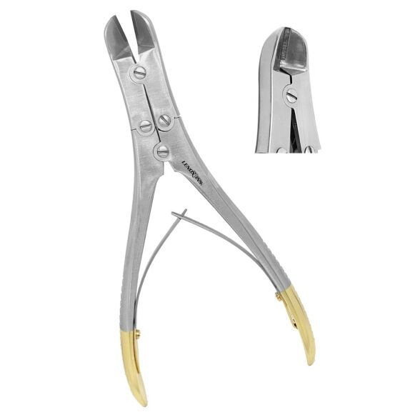 LDD36-3-Dual-Action-Heavy-Duty-Wire-Cutter-19cm.-Surgical-Dental-Instruments-CE-1.jpg Wire Cutter TC Insert, Double Action 18cm - Image 1