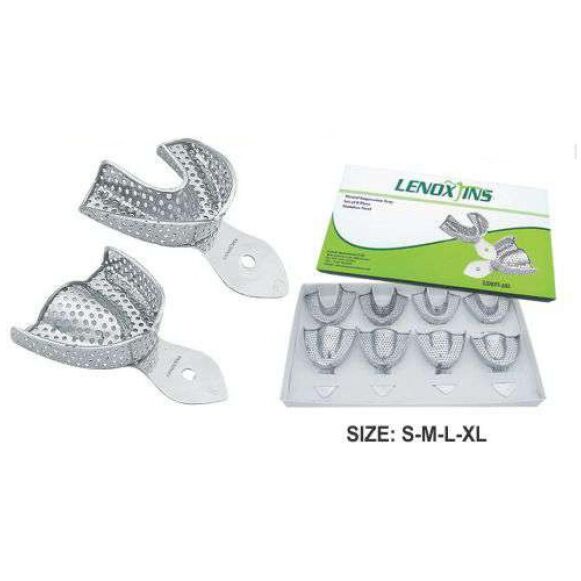 Impression Trays Dentulous Perforated Set of 8 - Image 1