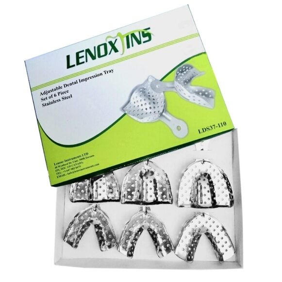 Impression Trays Dentulous Perforated Set of 6 - Image 1