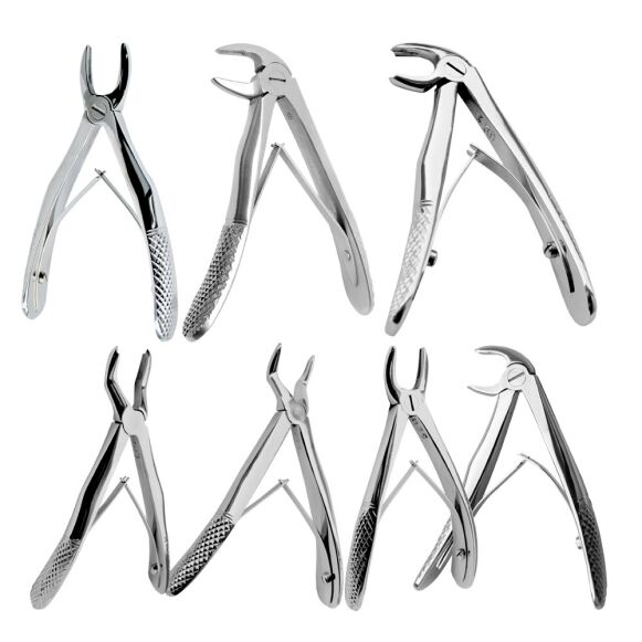 LDS4-120-Pedo-Baby-Extracting-Forceps-Set-of-7-Pieces.jpg Pedo Baby Extracting Forceps Set of 7 Pieces - Image 1