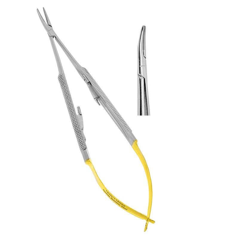 Castroviejo Needle Holders 16cm TC Curved Castroviejo Needle Holders 16cm TC Curved Stainless Steel