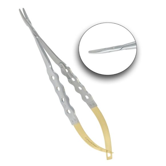 Castro-Viejo Needle Holder Twist Joint, Curved 16cm TC - Image 1