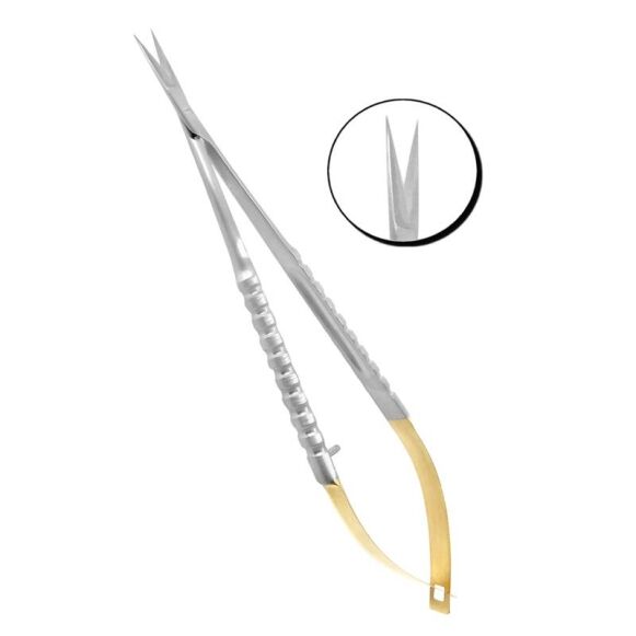 LDTC2-102-Castroviejo-Suture-Scissors-17cm-Straight-TC-Insert.jpg Castroviejo Surgical Scissor, 17cm Straight TC - Image 1