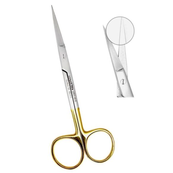 LDTC2-105-Iris-Scissors-TC-11.5cm-STR-Dental-Surgical-Tissue-Scissors-Dental-Instruments.jpg Iris Scissors 11.5cm Straight TC - Image 1