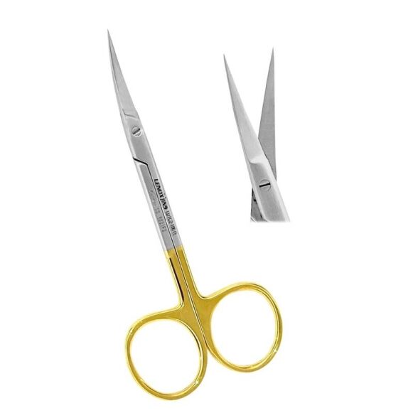 LDTC2-106-Iris-Scissors-TC-11.5cm-CVD-Dental-Surgical-Tissue-Scissors-Dental-Instruments.jpg Iris Scissors 11.5cm Curved TC - Image 1