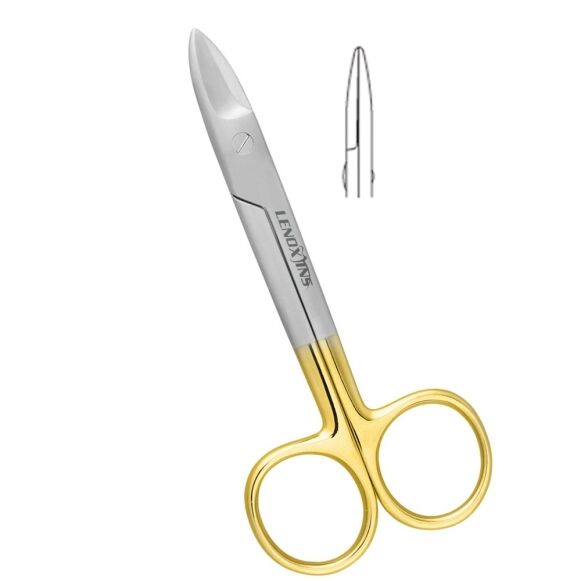 LDTC2-111-Beebee-Crown-Scissors-110mm-Saw-edge-Straight.jpg Lenox Instruments Beebee Crown Scissors 110mm - Image 1