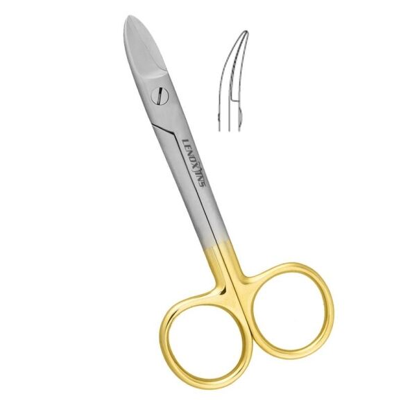 Crown Scissors Beebee 110mm Saw Edge, Curved TC - Image 1
