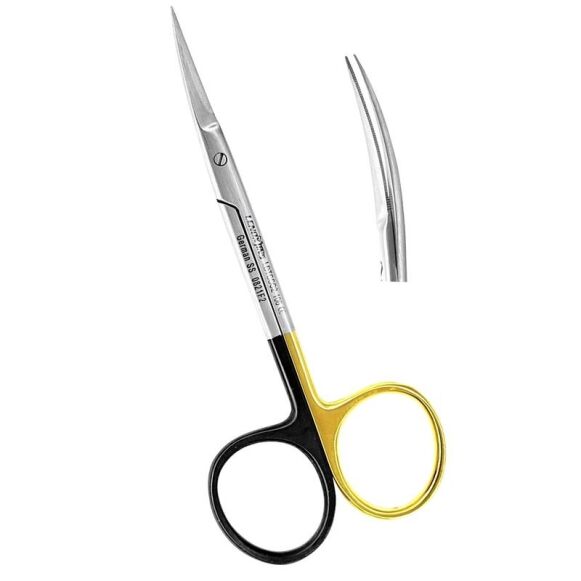 LDTCSC2-106-Iris-Scissors-TC-11.5cm-Curved-Super-Cut-Micro-Serrated-1.jpg Iris Scissors TC 11.5cm, CVD Super Cut Micro Serrated - Image 1