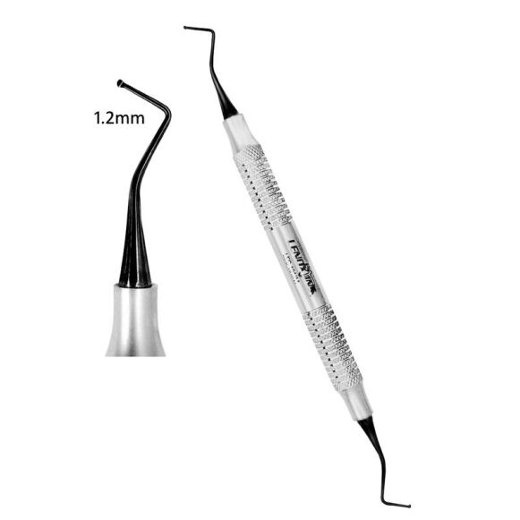 LEC101-A1-Dental-E1-Excavators-1.2MM-Spoon-Hollow-Handle-Dental-Instruments-1.jpg Spoon Excavators E1 1.2MM - Black - Image 1