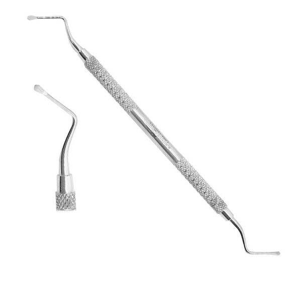 LSM-120-D11-2x-Dental-Lucas-Bone-Curettes-2MM-Solid-Handle-Surgical-Dental-Instruments-copy-1.jpg Lucas Bone Curettes, 2MM Non-Serrated - Image 1