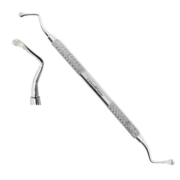 LSM-122-D11-2x-Dental-Lucas-Bone-Curettes-4MM-Solid-Handle-Surgical-Dental-Instruments-copy-1.jpg Lucas Bone Curettes, 4mm Non-Serrated - Image 1