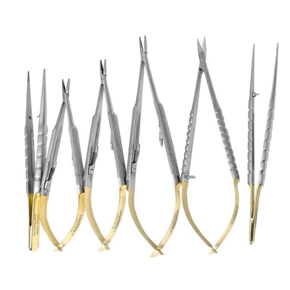 MSNS06-Micro-Surgery-Needle-Holders-Scissors-Forceps-Set-Straight-1.jpg Micro Surgery Needle Holders - Image 1