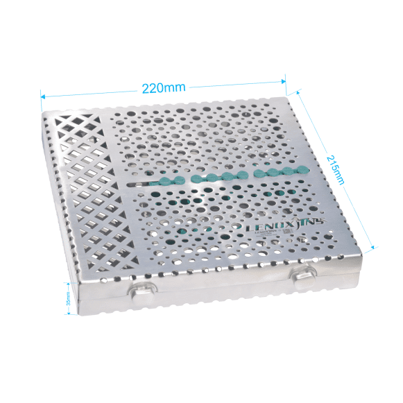 Dental Cassette Removeable Lid with compartment/silicon pad 220x215x35mm - Image 1