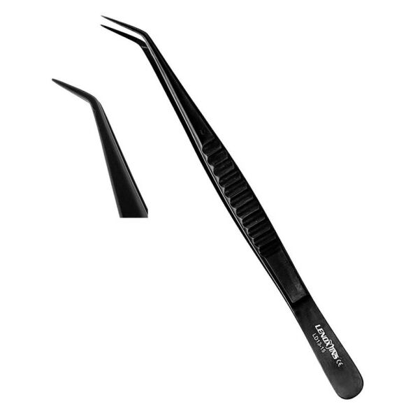 LD13-15-2x-Dental-Cotton-Pliers-Fine-Point-Black-Coated-Dental-Instruments-Wide-Grip-copy-1.jpg Cotton Pliers Fine Pointed BLACK - Image 1