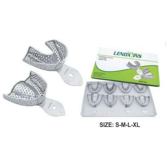LDS37-101-1.jpg Impression Trays Dentulous Perforated Set of 8 - Image 1