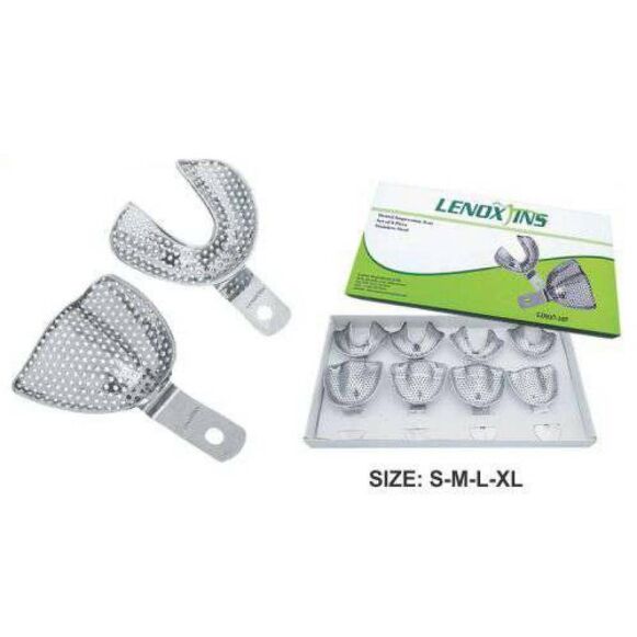LDS37-103-1.jpg Impression Trays Edentulous Perforated Set of 8 - Image 1