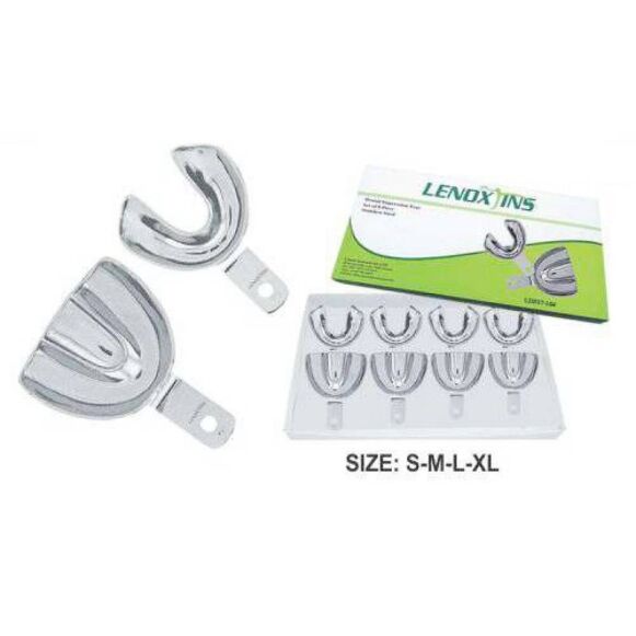 LDS37-104-1.jpg Impression Trays Dentulous Non-Perforated Set of 8 - Image 1