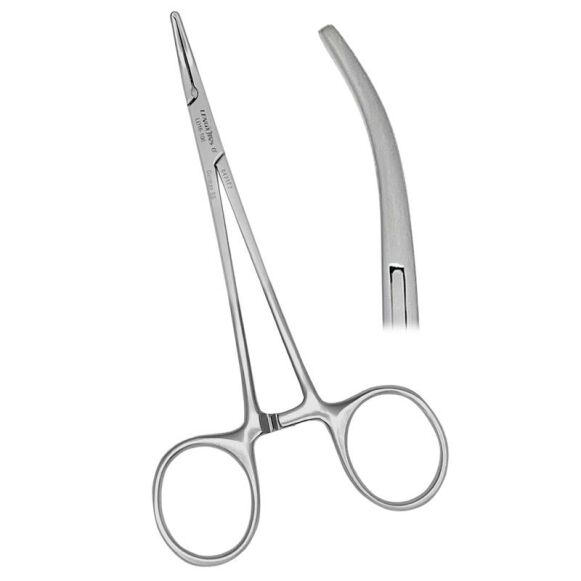 Halstead Mosquito Forceps 12.5cm Curved 1x2 Teeth - Image 1