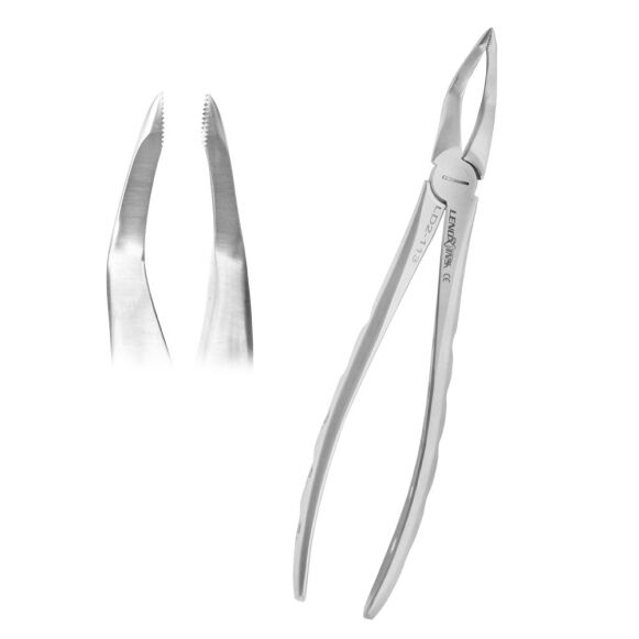 Bayonet Upper Roots Forceps - Micro Serrated Edges - Image 1