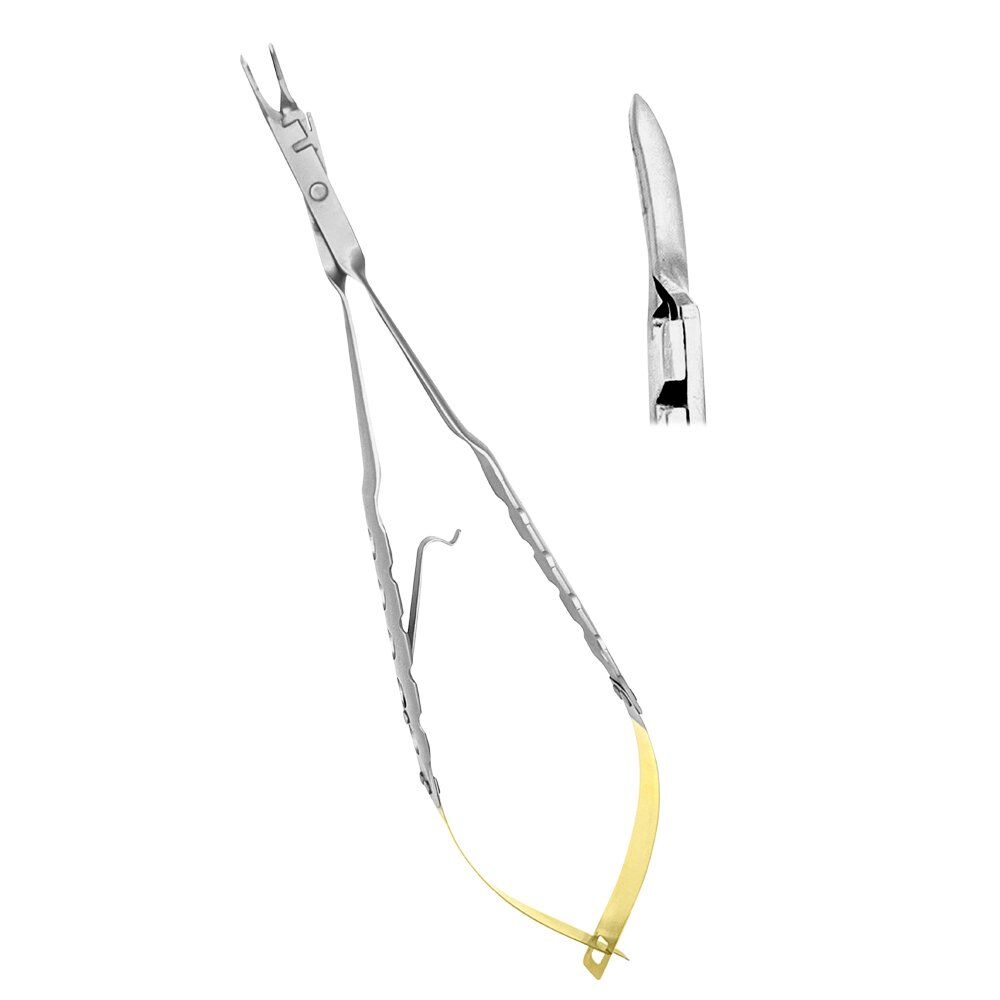 Micro Needle Holder Cutting Edge, Thumb-Lock, CVD 18cm - Image 1