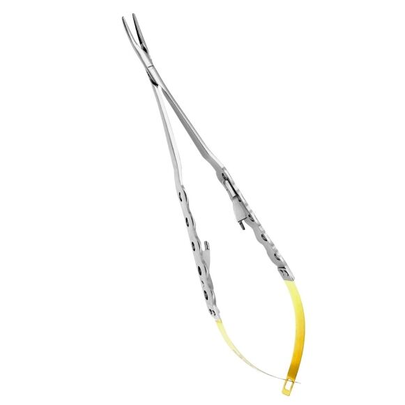 Castro-Viejo Needle Holder Twist Joint, Curved 18cm TC - Image 1