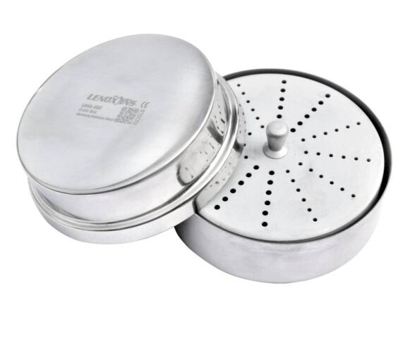 Aluminium Endo Box Round Shape 1.7mm 48 Holes Stainless Steel